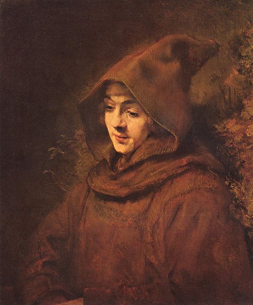 Rembrandt son Titus, as a monk,